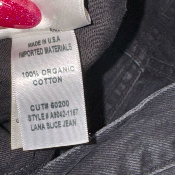 AGOLDE x REVOLVE Lana Slice mid rise black decent Relaxed Straight Leg Jeans - Picture 10 of 12